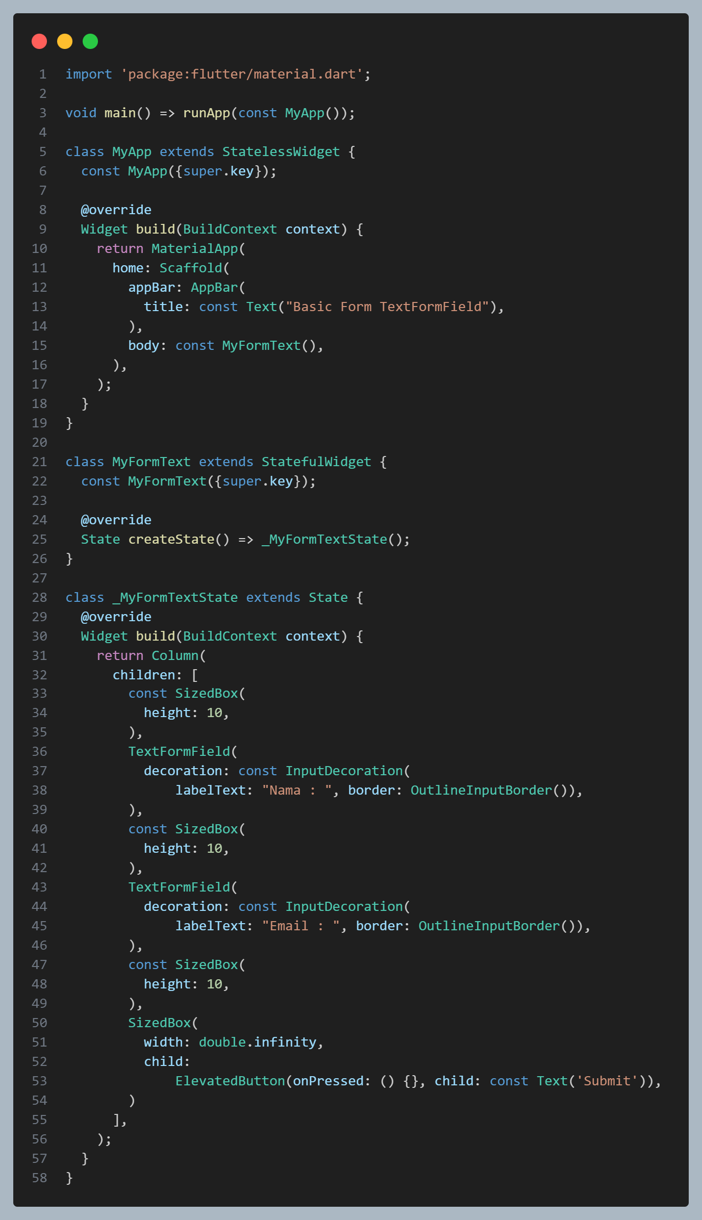 Gambar membuat file form_textfield.dart